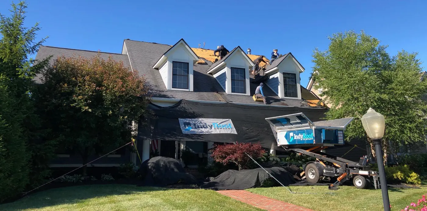 Roof inspection documented on a Wanamaker home